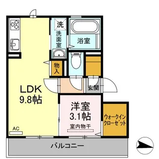 D・プレヴェイルII【2階】の間取り