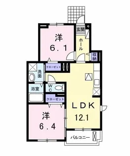 グランコート【1階】の間取り