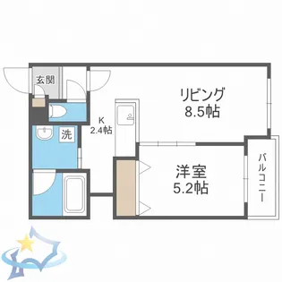 カカオ円山【5階】の間取り