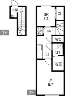 LeveL vijf A【2階】の間取り