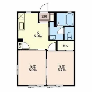ファミール落合C【1階】の間取り