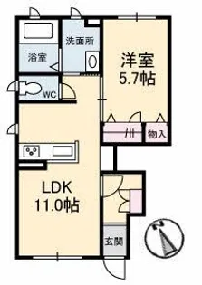 ポートタウン C棟【1階】の間取り
