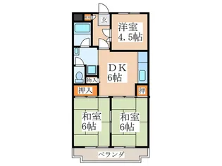 ペルリーノ武蔵関 E棟【1階】の間取り