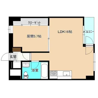 ASレジデンス材木町【7階】の間取り