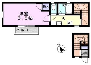 ドエル・OKA【2階】の間取り