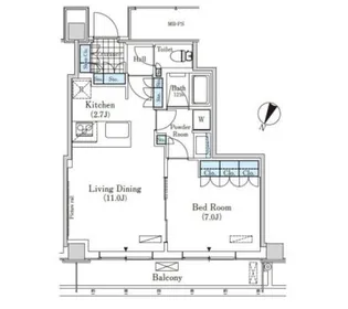 メルクマール京王笹塚レジデンス【18階】の間取り