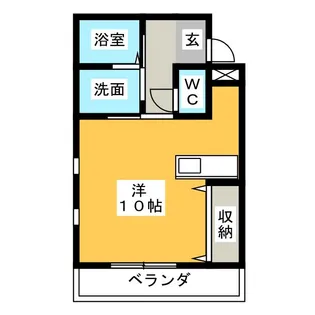 コーポバロン上浜【1階】の間取り