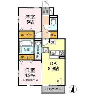 チェリーベルテ【1階】の間取り