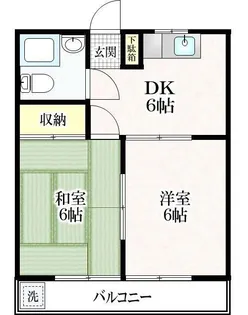 ハイツ山際【2階】の間取り