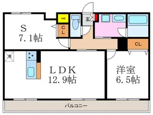 エストリュエル【3階】の間取り