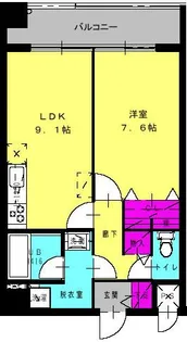 コンフォート栗原II【1階】の間取り