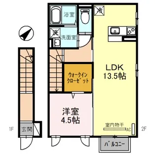 ウエストヴィレッジ【2階】の間取り