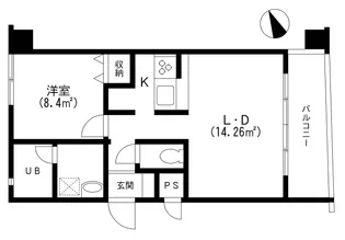 リバーサイドマンション【2階】の間取り