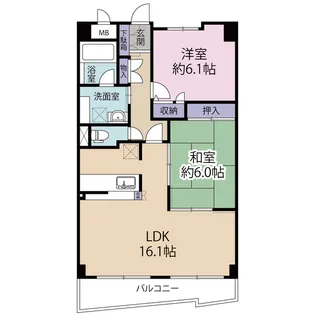 ル・ヴィラージュ【7階】の間取り