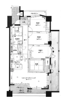 ヒューマインド和白丘クロスコート【10階】の間取り