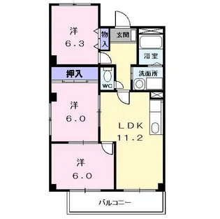 ファミールSII【3階】の間取り