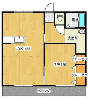 レジデンスシムラ【1階】の間取り