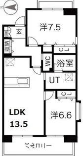 アクティ目黒駅前 2号棟【8階】の間取り