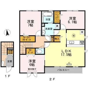 デルニエコート【2階】の間取り
