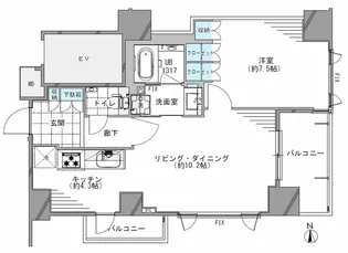 プレシス半蔵門【4階】の間取り