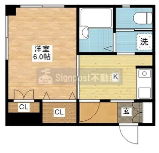 ウィング片淵【2階】の間取り