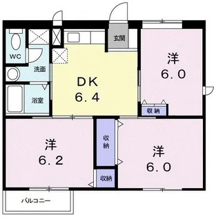 ニューエルデイムサンクス【2階】の間取り