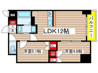 サーティスリー上前津【10階】の間取り