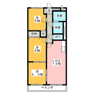 メゾンクラージュ【3階】の間取り