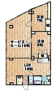 宮川酒店ビル【3階】の間取り
