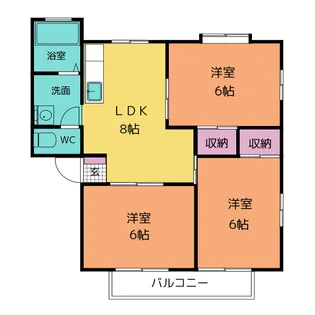 オアシスK II【2階】の間取り