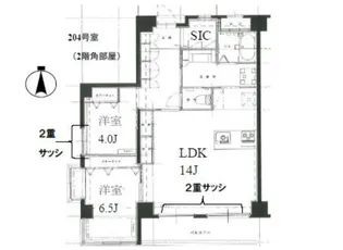 ヴェルセ用賀【2階】の間取り