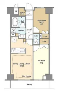 市谷台町坂フロント【2階】の間取り