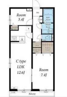 リブリ・June KALUNASIA【3階】の間取り