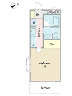 シャン・ド・フルール壱番館【1階】の間取り