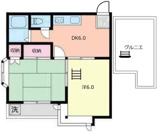 グランドール中島【2階】の間取り