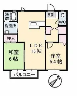 シャーメゾン長府黒門【1階】の間取り