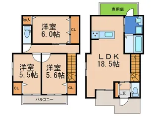 フォレストヒルズ香住ヶ丘【1階】の間取り