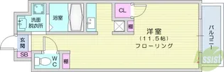 ロンディーヌ1長町【6階】の間取り