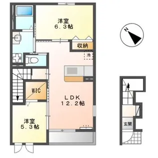 メルヴェーユ【2階】の間取り