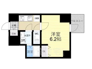 S-RESIDENCE新大阪Rish【3階】の間取り
