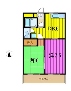 ヒマワリハイツ1【3階】の間取り
