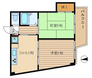 池上台コーポ【3階】の間取り