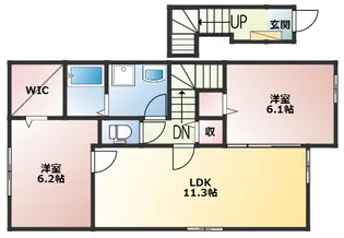 プロムナードかけはし【2階】の間取り