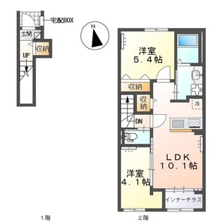 下野市下石橋新築アパート【2階】の間取り