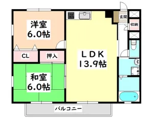 スターターマンション緑町【3階】の間取り