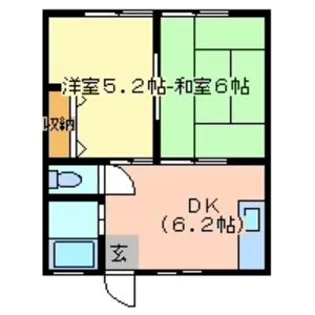 ハイツ向陽【1階】の間取り