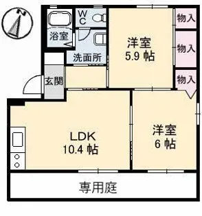 シーゲート【1階】の間取り