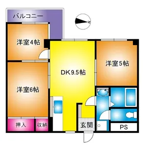 グリーンビュー【3階】の間取り