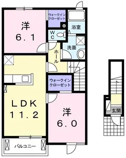 ベルツリー A【2階】の間取り