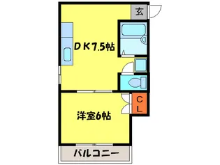 ユービハイツ【3階】の間取り